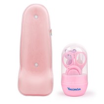 예꼬맘 신생아전용 매쉬 수유시트 + 네일케어 4종 세트 S타입, 핑크, 1세트