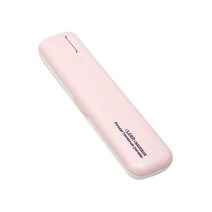 크린챔버 휴대용 UV LED BAT USB 충전 라운드 칫솔살균기 DK-800, 핑크 + 화이트