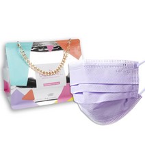 데니벨 파스텔 컬러 마스크 라벤더 퍼플 대형 KF-AD, 30개입, 1개