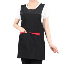 SF패션 어깨 등 메쉬 원피스 앞치마 L SFLA69, 빨주검정검, 1개