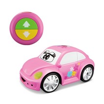 비비주니어 장애물 회피 무선조종 RC카 폭스바겐 뉴 비틀 유아 자동차 장난감 92003P, 핑크
