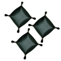 레라티 가죽 트레이 수납함 초록색 중(18 x 18 cm), 3개