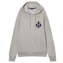 헤지스 남성용 로고자수 면혼방 후드티셔츠