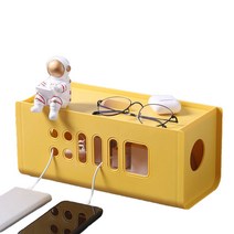 멀티탭 케이블 보관 정리함 패션 옐로 대형 업그레이드 02, 1개