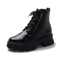 여성용 패션 레이스 업 튼튼하고 짱짱한 키높이 마틴부츠