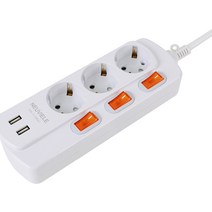 뉴빌레 USB 개별 멀티탭 3구16A XWL-SAG3U, 3m, 1PIECE