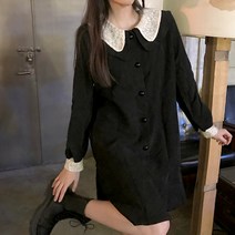 메이첼 레이스 이중 카라 루즈핏 원피스 00306