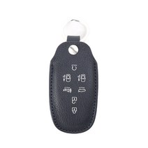 바슬리 크리스페 가죽 스마트 키케이스, 네이비 + 은, HD047