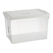 마음이음마켓 투명 리빙박스 55L 51 x 38 x 32 cm, 화이트, 1개