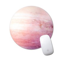 피쓰프리덤 감각적인 원형 행성 마우스 패드, 핑크, 1개