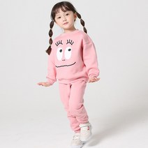 아동용 기모 깜찍이 상하 바지세트