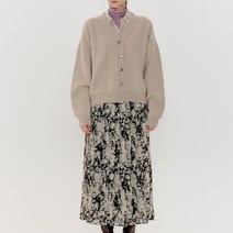 오앨 DOUBLE FLOWERED PLEATS SKIRT