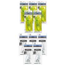 톰보우 모노에어 펜타입 수정테이프 5mm 5p + 리필 5p, 라임, 1세트