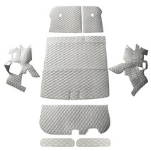 차팡 SS원단 트렁크매트 풀세트 + 도어매트 + 1열 하단 커버, 웜그레이, 기아 NQ5 가솔린 스피커 유 2021년형, 기아