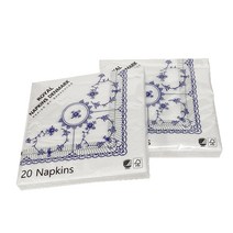 로얄 블루플로티드 장식 냅킨 20p, 런치, 2개