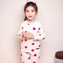 젤리스푼 아동용 하트뿅뿅 왕기모 내의 상하복