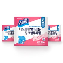 스카트 더 도톰한 빨아쓰는 핑크 행주타월 점보, 30매입, 3개