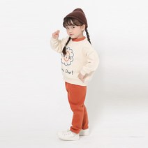 키즈꼬모 아동용 기모 라이언 상하의 세트
