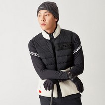 헤지스골프 우븐 배색 뽀글이 다운 베스트 HUJU1D981