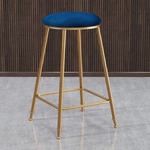 비올레따젬마 북유럽 벨벳 골드 홈바의자 65cm, 블루, 블루