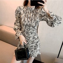 비비에모 블랙안개 프릴 미니 원피스 00784