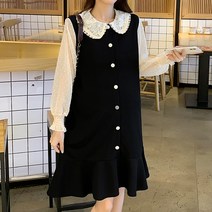 에스텔라 페이크 투피스 걸리시 임산부 원피스 daw129