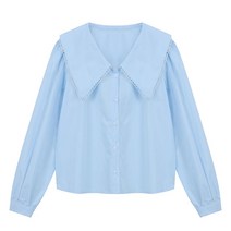 비엔엑스 레이스 카라 블라우스