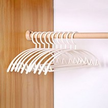 포홈 구김없는 라인업 옷걸이, 화이트, 10개입