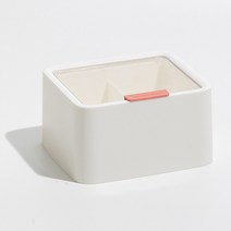 신박라이프 화장대 화장솜 립스틱 보관함, 화이트, 2개