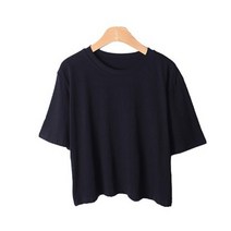 여성용 린다샵 투르퍼 데일리 컬러 크롭 반팔 티셔츠 T9200K23