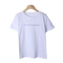 시크블랙 여성용 스왈아 베이직 레터링 반팔티 T9237K23