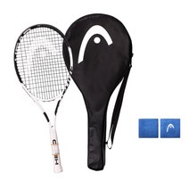 [바볼랏골드] 헤드 테니스 사이버 프로 라켓 + 손목밴드 13cm 2p 세트, 블랙 + 화이트(라켓), 랜덤발송(손목밴드)