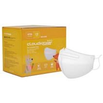 클라우드키커 보건용 마스크 소형 KF94, 50개입, 1개, 화이트