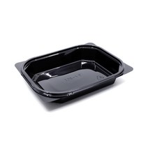 생활엔 사각찬용기 18144 430ml 블랙 뚜껑 별매, 100개입, 1개