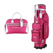 도깨비 여성용 캐리어 골프백 세트 DXCB-W202, 핑크