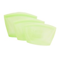 실리팟 프리미엄 실리콘 지퍼백 라임 3종 세트, S + M + L, 1세트