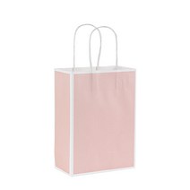 쉐어몰 라인 크라프트지 쇼핑백 10p, 핑크