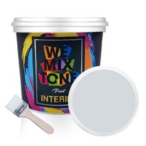 WEMIXTONE 내부용 INTERIOR 수성 페인트 1L + 붓, WMT0263P01(페인트), 랜덤발송(붓)