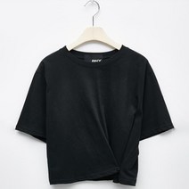 비엔엑스 여성용 데일리 크롭 옆단추 투웨이 반팔 티셔츠 BU1TS084L0