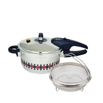 키친아트 인덕션겸용 FX IH 스텐 압력솥 10인용 + 찜기 세트, 실버, 5.5L