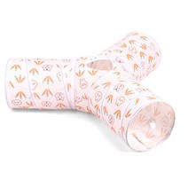 랑티드 당근 패턴 고양이 T형 Y형 터널 장난감 Y형, 혼합색상, 1개