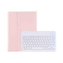 태블릿PC 다이어리형 펜슬 거치 고급 블루투스 키보드 + 케이스 세트 T102, 핑크