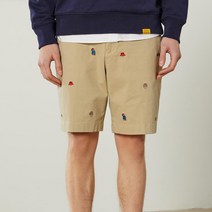 헤지스 남성용 패딩턴 올오버 시그니쳐 자수 반바지