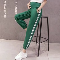 MA 심플 두줄 라인 임산부 조거팬츠