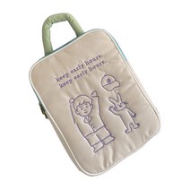 솔룸 큐티 보이 캐릭터 아이패드 노트북 파우치, 아이보리