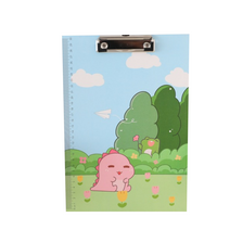 슬로우데코 공룡 캐릭터 눈금자 클립 보드 A4 22.5 x 31.9 cm, 분홍색 공룡, 1개