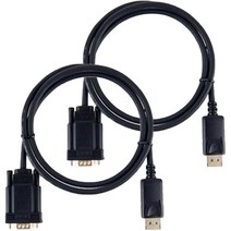 애니포트 DP to VGA 1.1Ver 노트북 모니터 연결 선 케이블 AP-DPVGA010, 2개, 1m