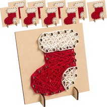 민화샵 크리스마스 스트링아트 양말, 10개, 혼합색상