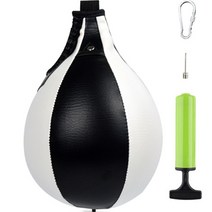 복싱 샌드백 펀치 입식타격 트레이닝 스피드볼, 블랙 + 화이트