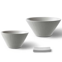 오덴세 아틀리에 노드 기본 식기 밥공기 + 국공기 + 수저받침 세트, 폴라 화이트, 1세트